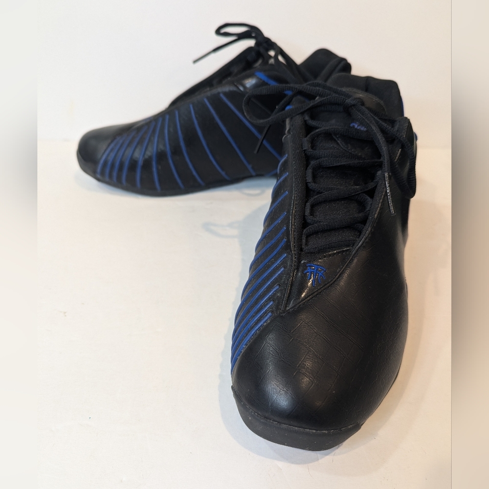 Adidas TMAC3 Restomod Raptors Black Royal Blue Basketball Sneakers Size 8 Men's